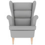 Voir la diapositive 4 : VIDAXL Fauteuil gris nuage 74x84x100 cm tissu