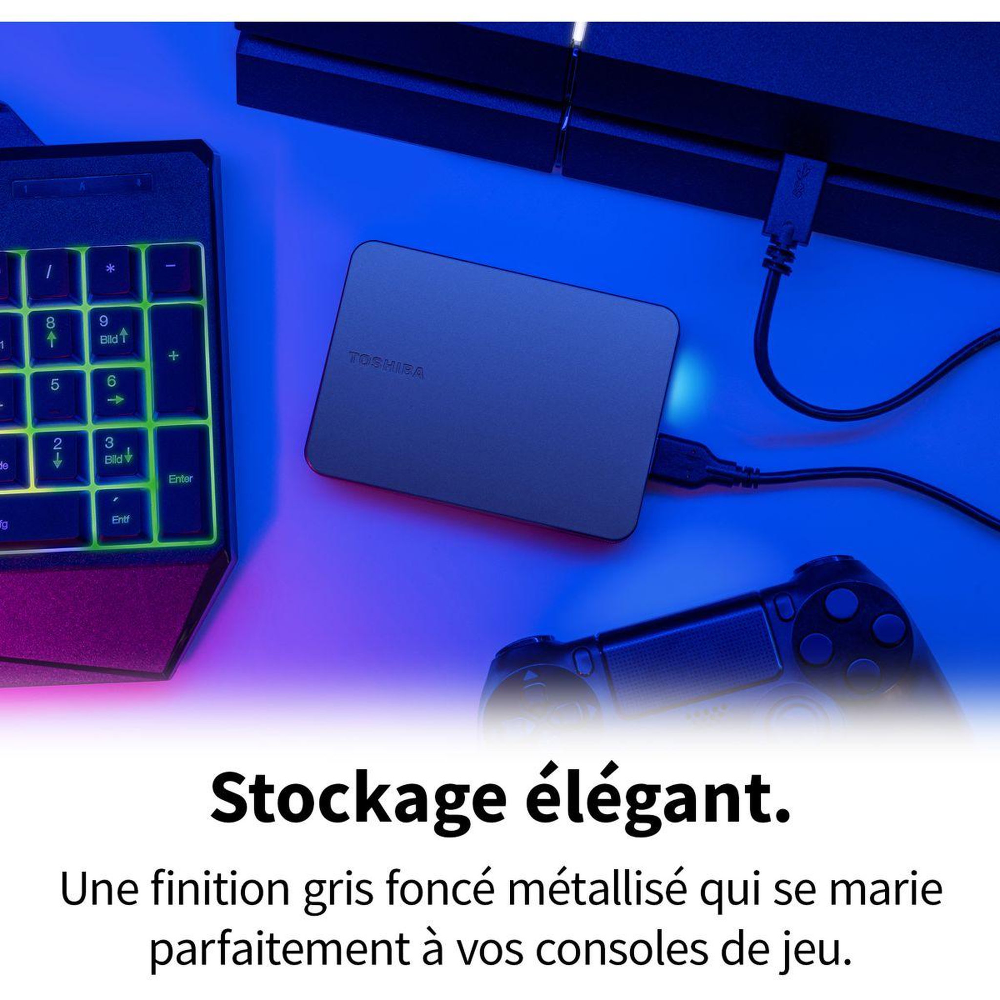 Voir la diapositive 5 : Toshiba Disque dur externe 4to canvio gaming xbox playsation pc