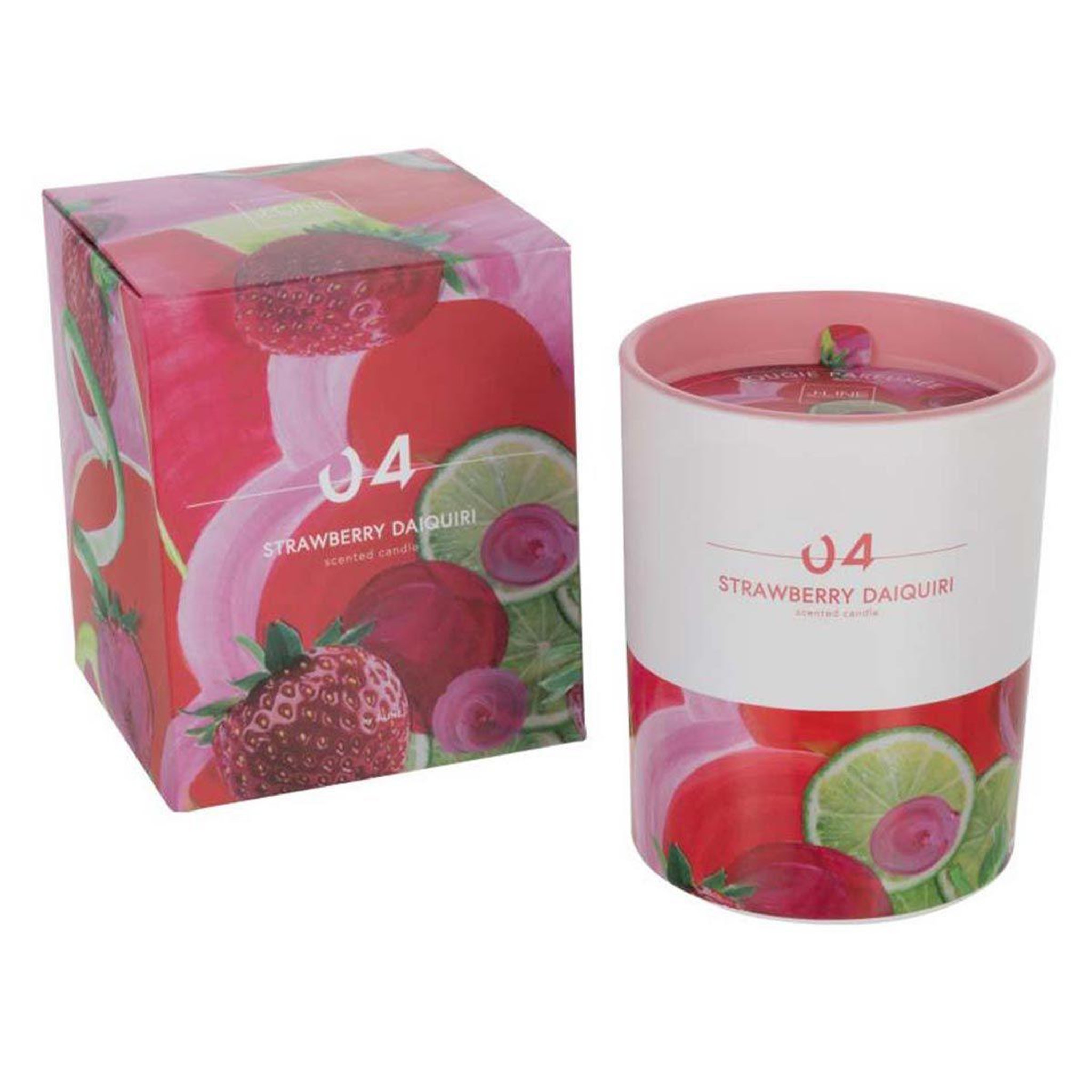 J-LINE Bougie parfumée  cocktail  13cm daiquiri fraise