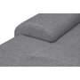 Canapé d'angle gauche panoramique convertible en tissu gris clair 6 places WIDE 