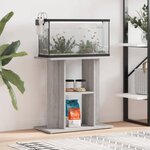VIDAXL Support pour aquarium sonoma gris 60x30x60 cm bois d ingénierie