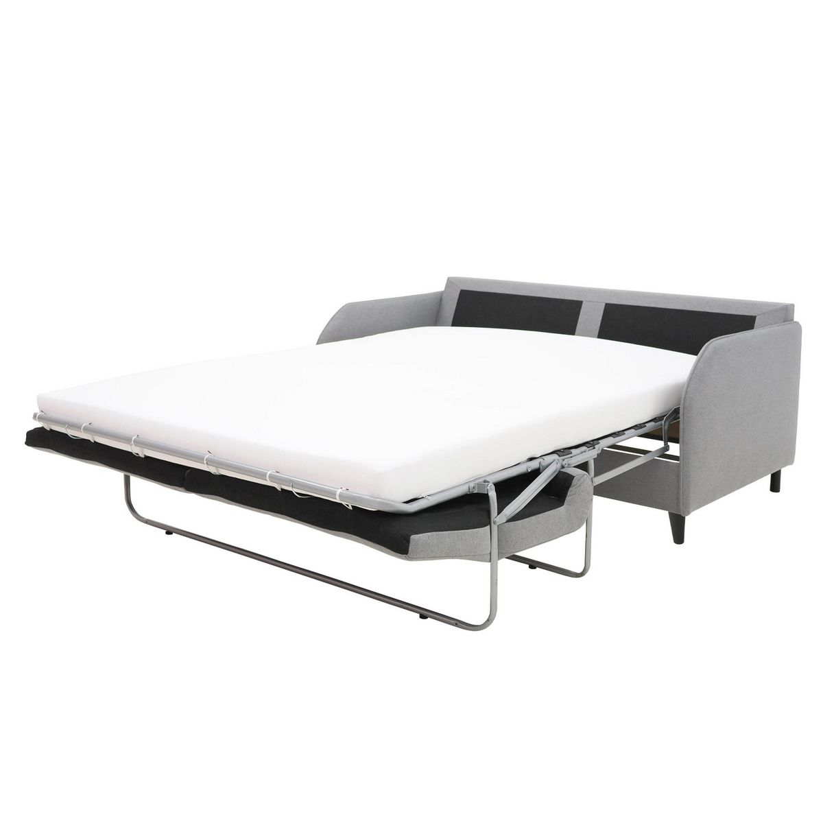 BEST MOBILIER Cosmos - canapé 3 places convertible express couchage quotidien 140 cm matelas 11 cm en tissu