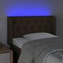Voir la diapositive 4 : VIDAXL Tete de lit a LED Marron fonce 83x16x78/88 cm Tissu