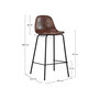 Voir la diapositive 4 : Rendez vous déco Chaise pour îlot central 65 cm en cuir synthétique marron-Henrik