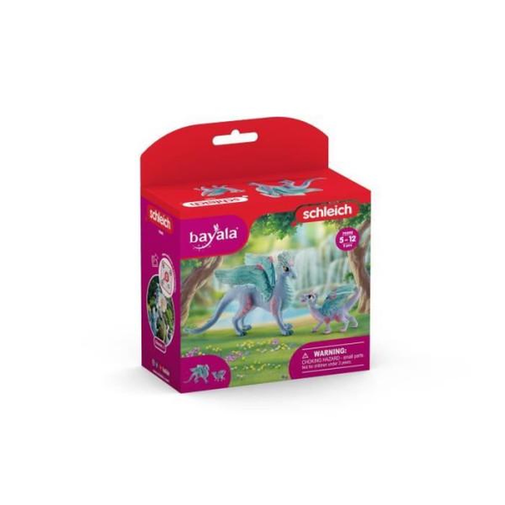 Voir la diapositive 2 : Schleich Figurines dragon fleuri avec son petit, coffret schleich 70592 bayala, des 5 ans