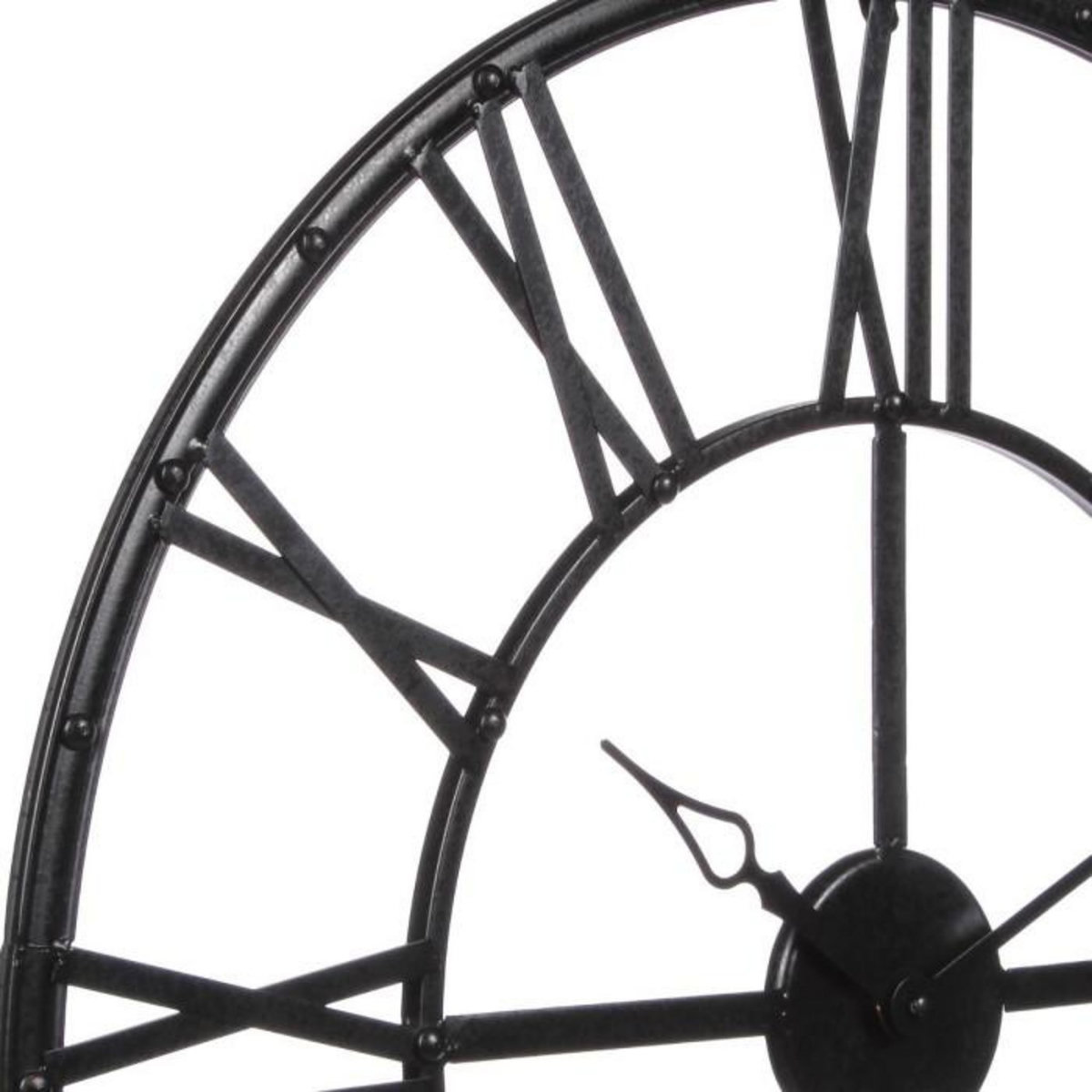 ATMOSPHERA Pendule Murale Métal  Vintage  70cm Noir