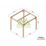 Voir la diapositive 2 : JARDIDECO Pergola en bois lamellé-collé Caen 300 x 300 cm - Maderland