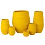 Voir la diapositive 2 : Paris Prix Vase en Céramique  Fiesta  23cm Jaune