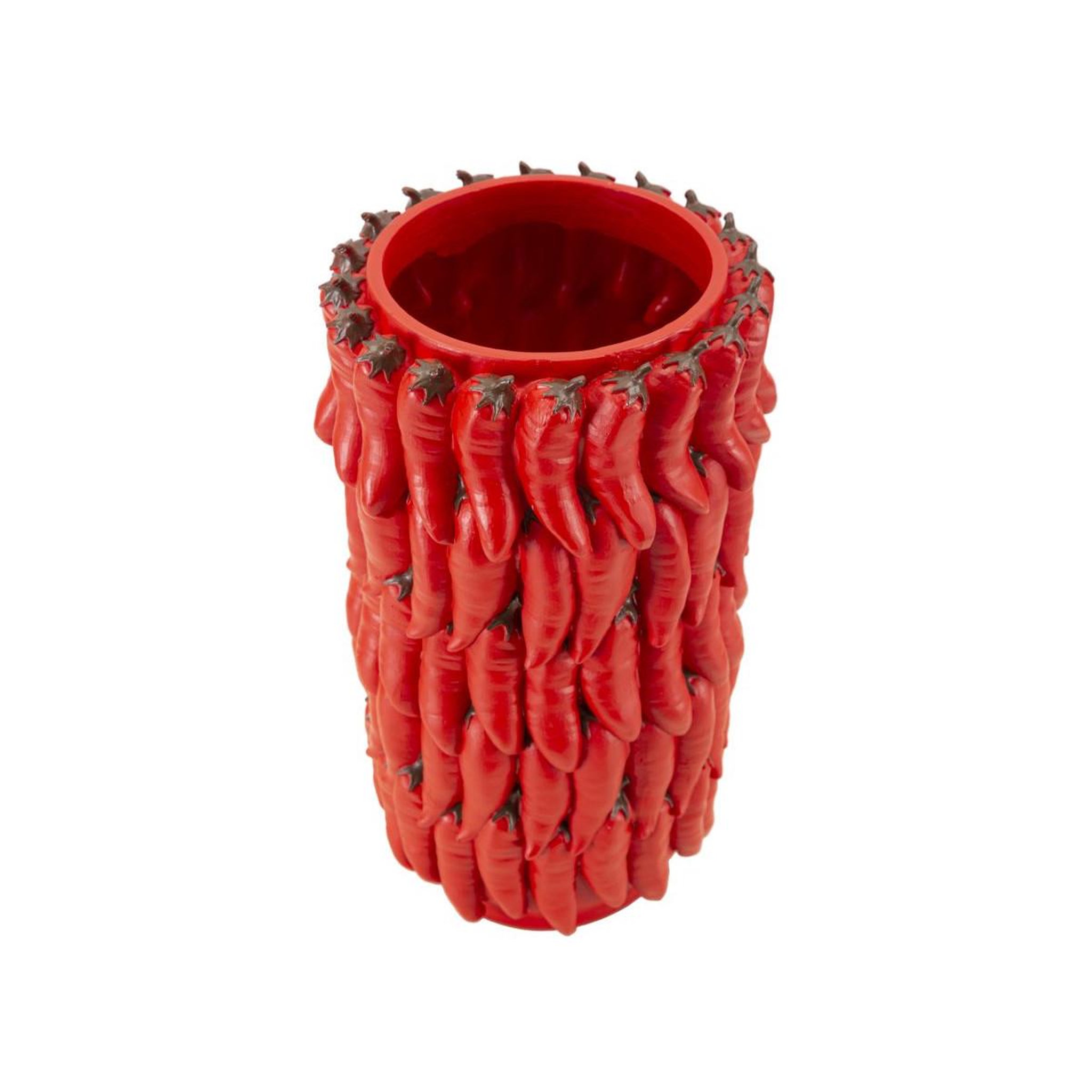 Voir la diapositive 2 : Paris Prix Vase déco piments  chili  34cm rouge