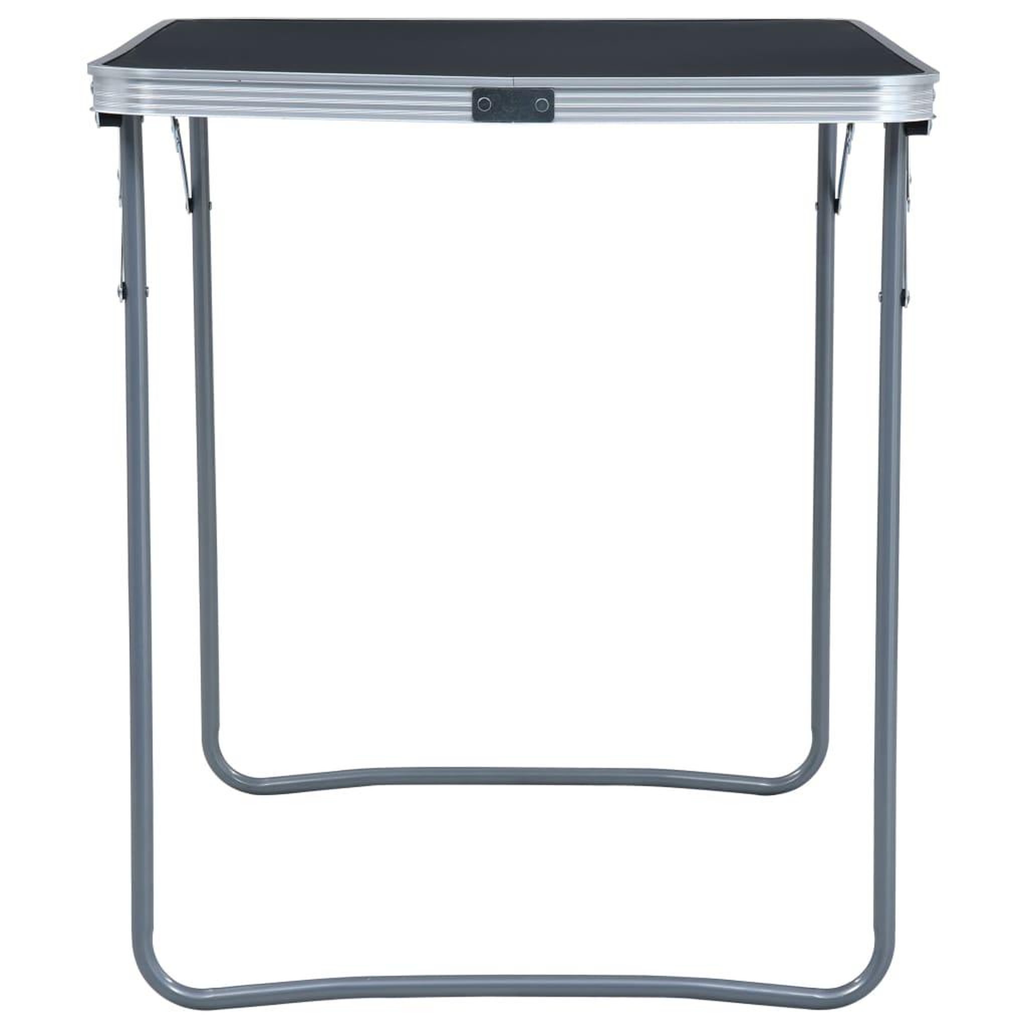 Voir la diapositive 3 : VIDAXL Table pliable de camping avec cadre en metal 80x60 cm Gris