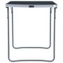 Voir la diapositive 3 : VIDAXL Table pliable de camping avec cadre en metal 80x60 cm Gris
