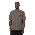 CAPSLAB T-shirt en coton homme relax fit avec print Naruto Shippuden Akatsuki. Coloris disponibles : Vert