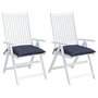 Voir la diapositive 5 : VIDAXL Coussins de chaise lot de 2 bleu marine 40x40x7 cm tissu oxford