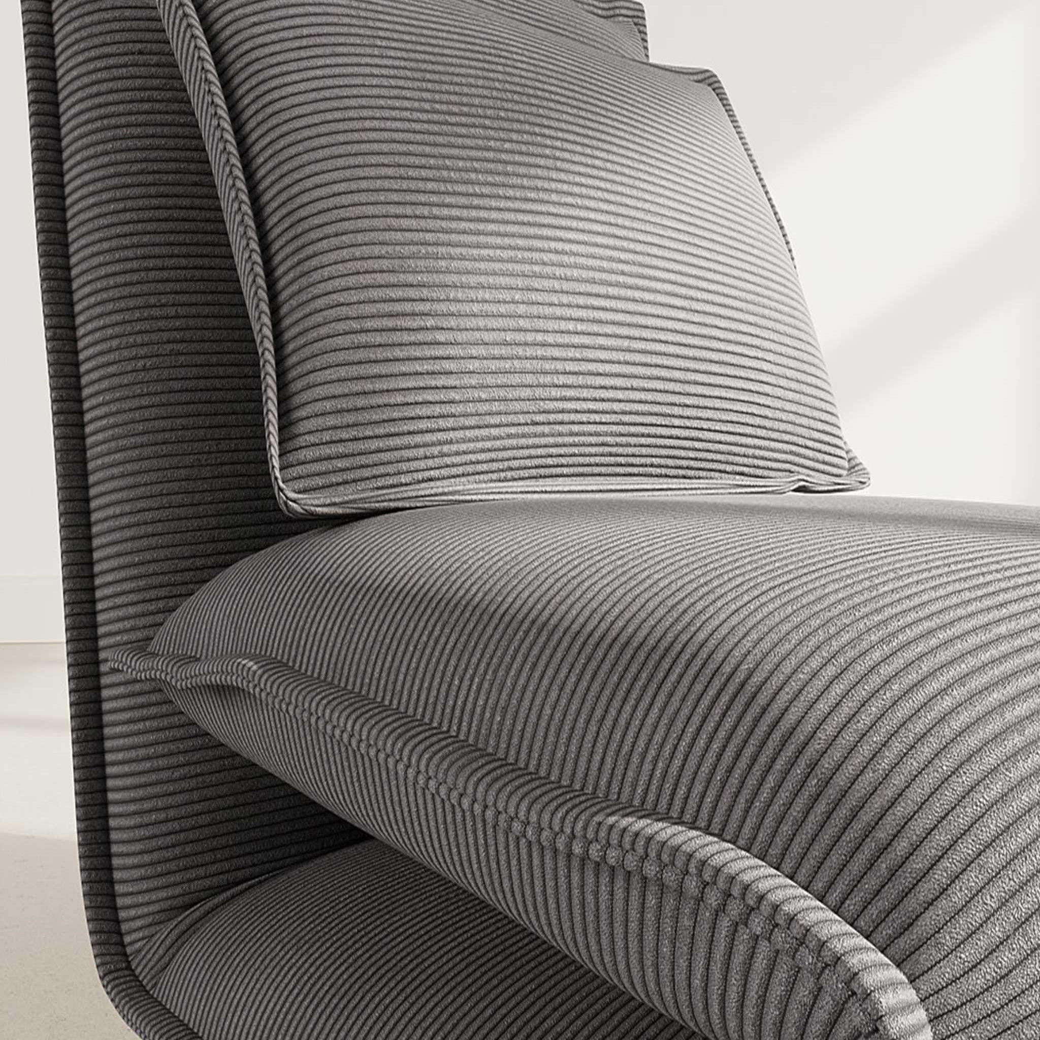 Voir la diapositive 4 : BEST MOBILIER Candice - banquette 1 place convertible clic-clac en velours côtelé