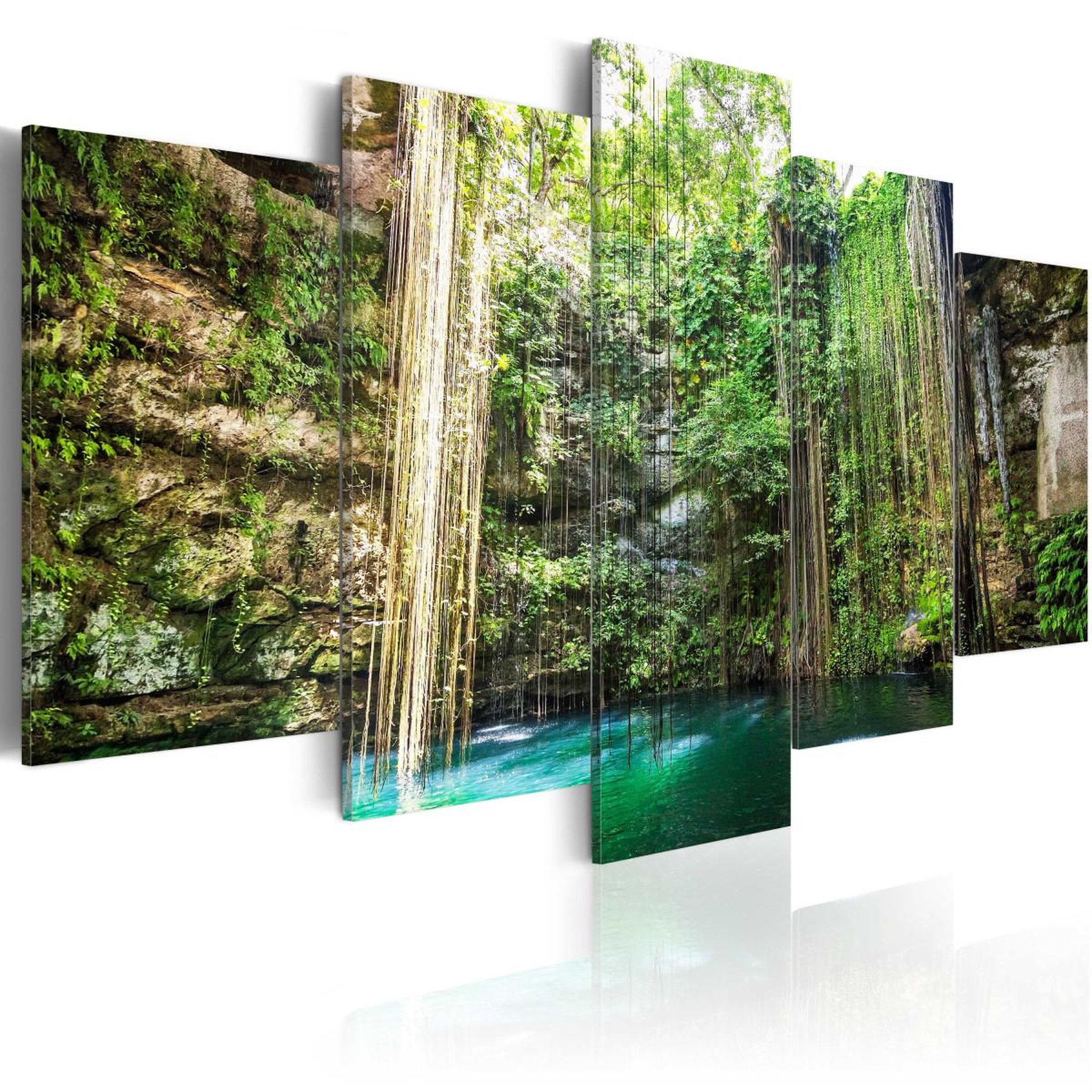 Voir la diapositive 1 : Paris Prix Tableau Imprimé  Cascade Parmi des Arbres