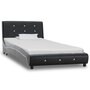 VIDAXL Cadre de lit Noir Similicuir 90 x 200 cm