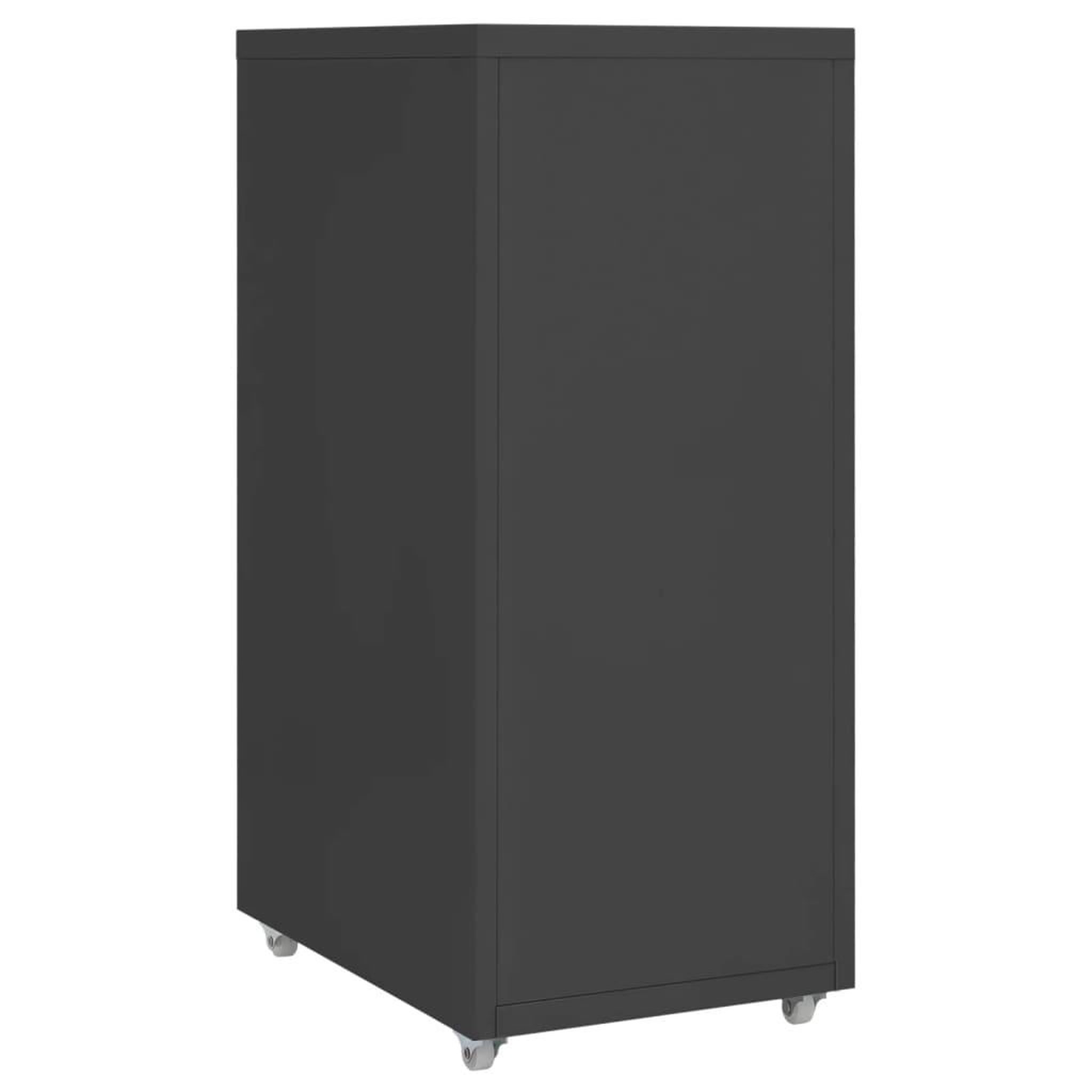 Voir la diapositive 4 : VIDAXL Classeur mobile Anthracite 28x41x69 cm Metal