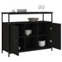 Voir la diapositive 4 : VIDAXL Buffet noir 100x35x80 cm bois d ingénierie