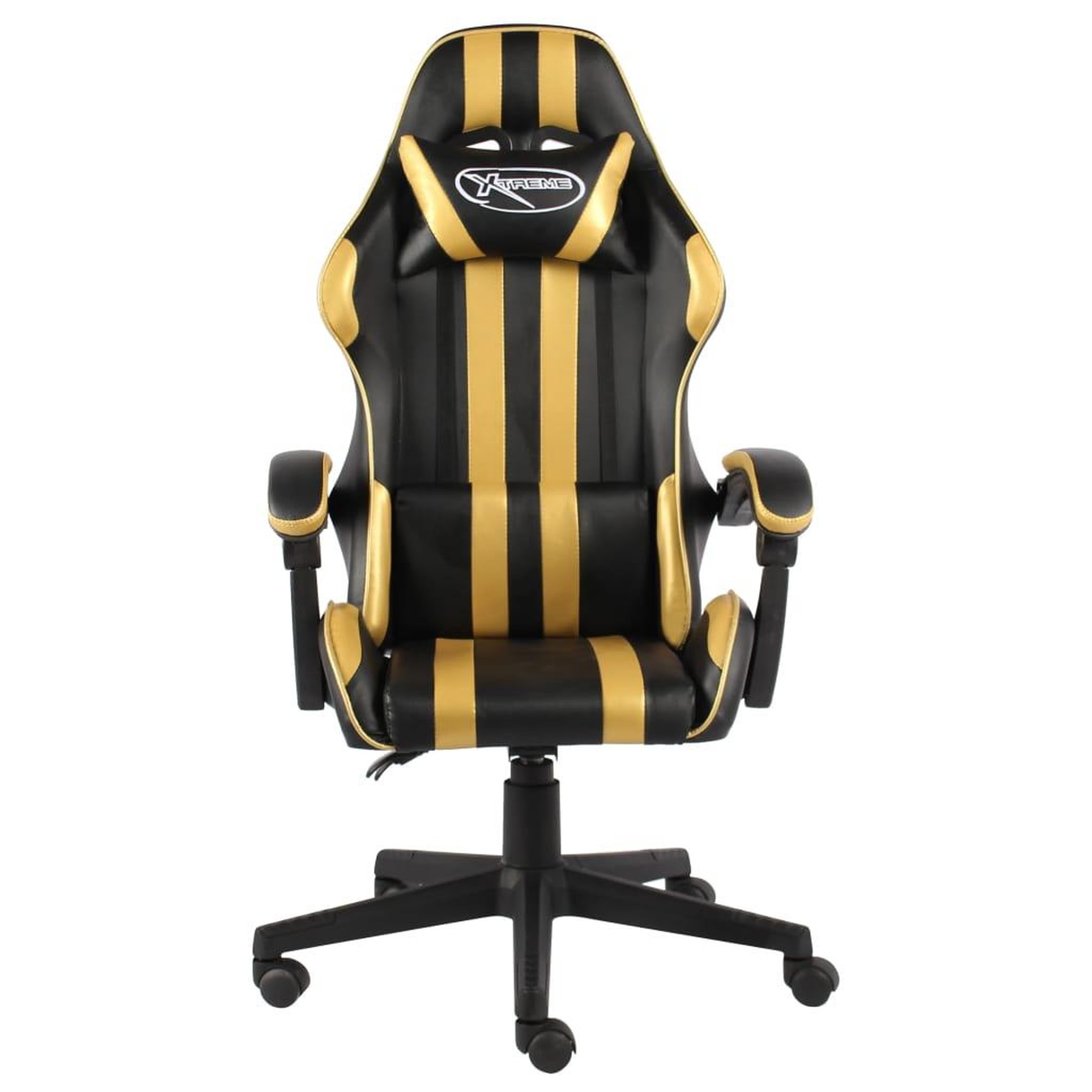 Voir la diapositive 2 : VIDAXL Fauteuil de jeux video Noir et dore Similicuir