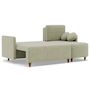 Voir la diapositive 4 : BEST MOBILIER Calypso - canapé d'angle réversible 4 places convertible avec coffre en tissu