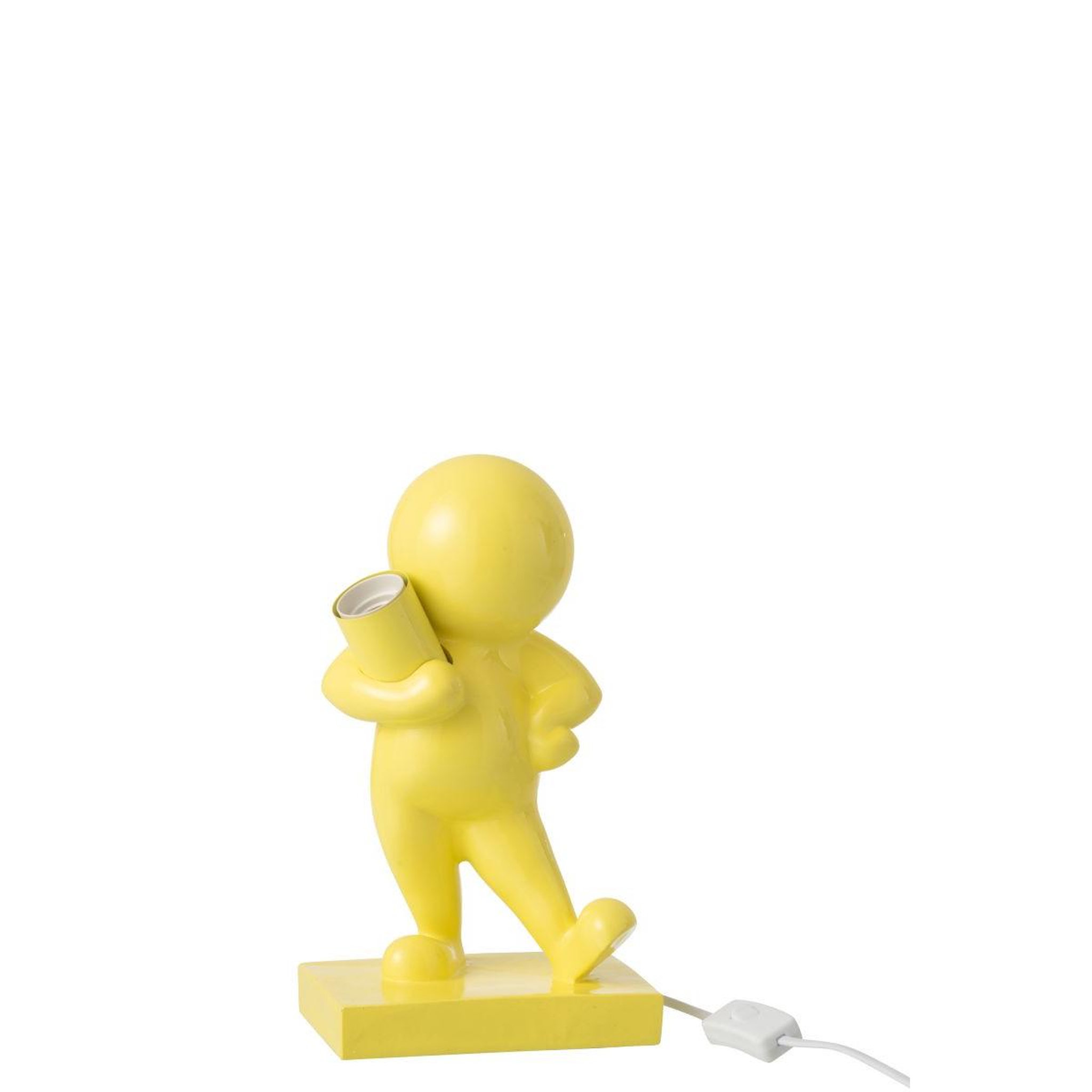 Voir la diapositive 3 : J-LINE Lampe à poser en résine  marcel  30cm jaune