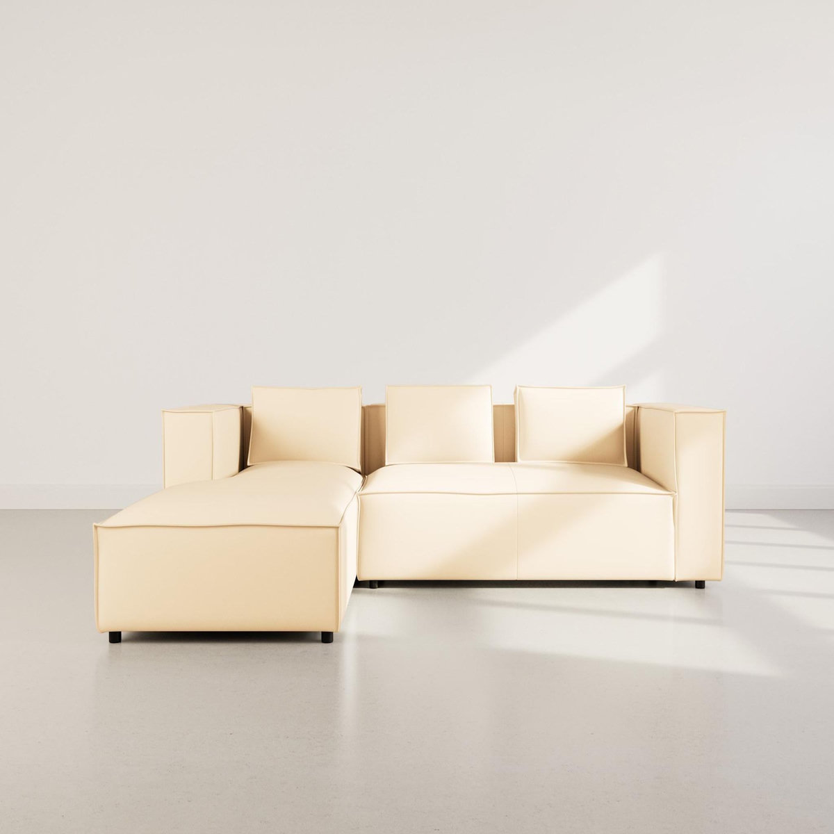 LISA DESIGN Stella - canapé d'angle gauche 4 places en simili