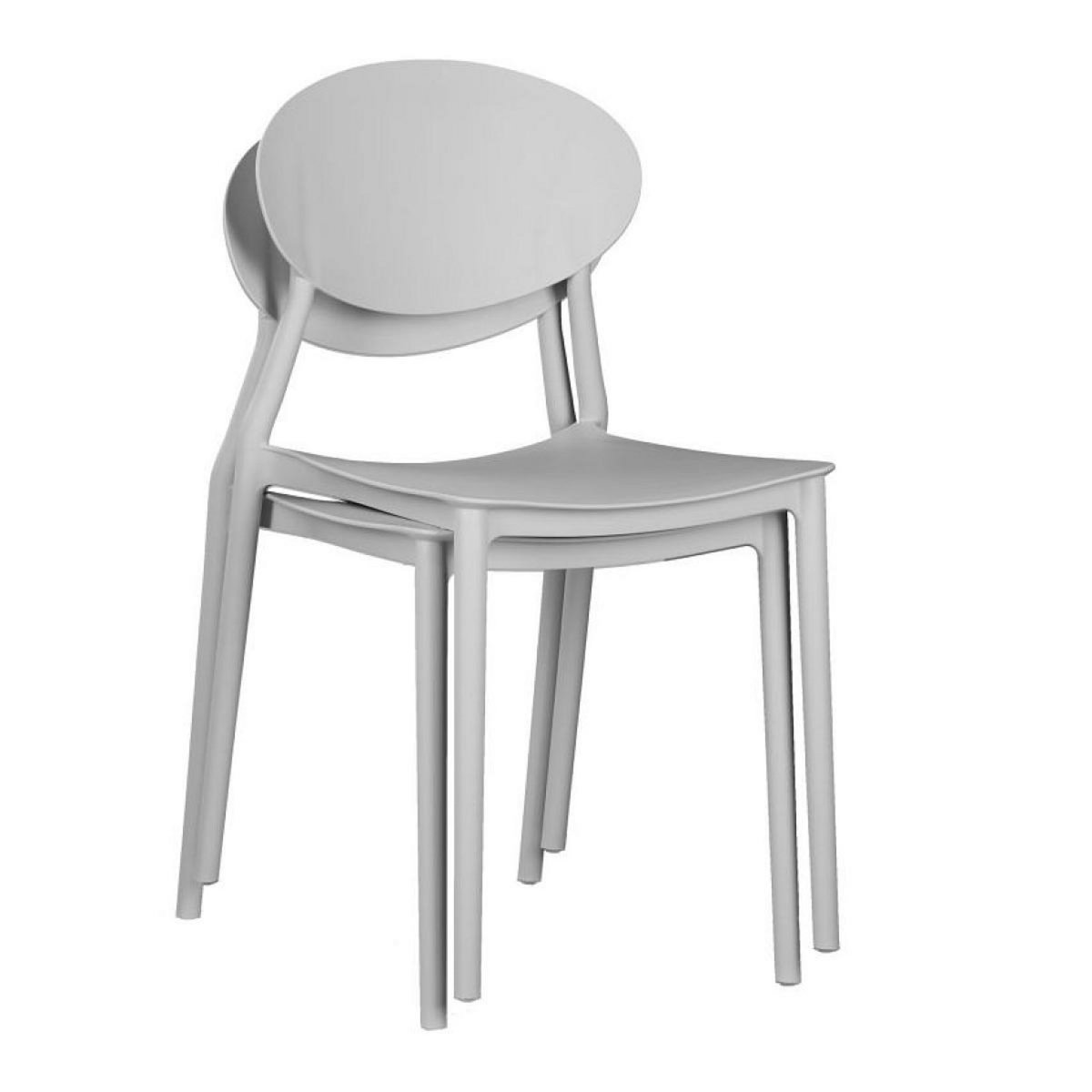 HomeStyle4U Chaise de jardin Lot 4 chaises gris