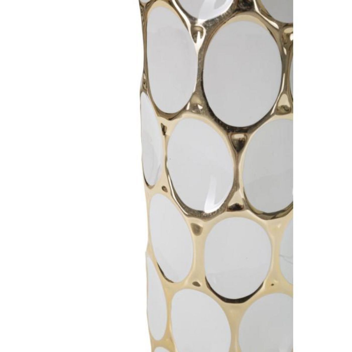 Paris Prix Lampe à Poser en Céramique  Carv  56cm Blanc & Or