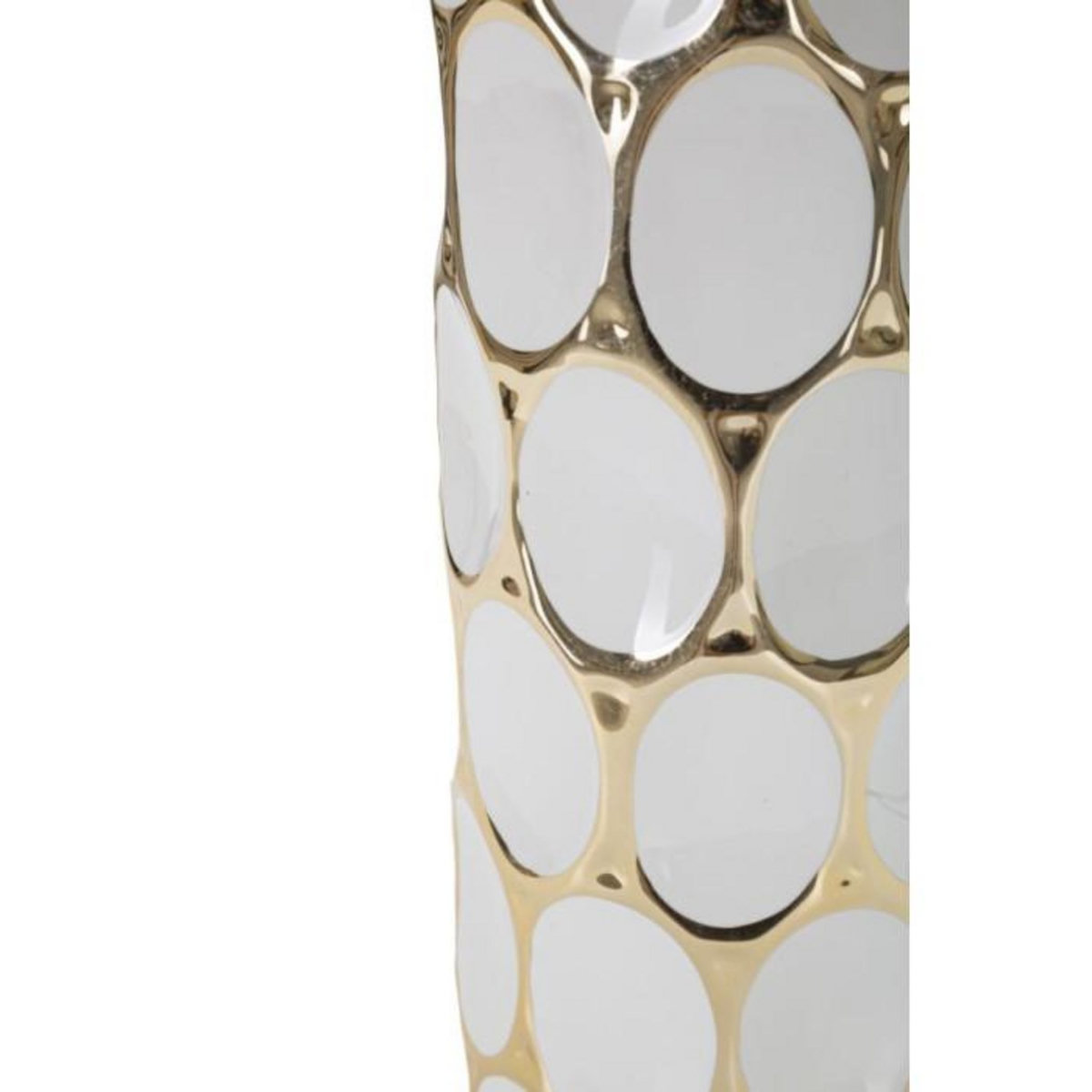 Paris Prix Lampe à Poser en Céramique  Carv  56cm Blanc & Or