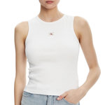 CALVIN KLEIN JEANS Débardeur  Femme Calvin Klein Jeans A Woven  abel. Coloris disponibles : Blanc