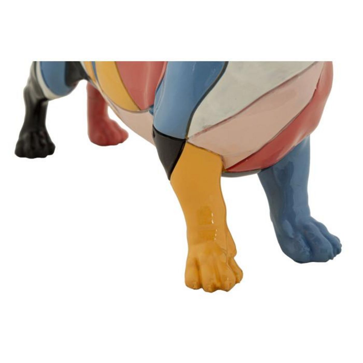 Paris Prix Statuette Déco Chien Teckel  Rubic  32cm Multicolore