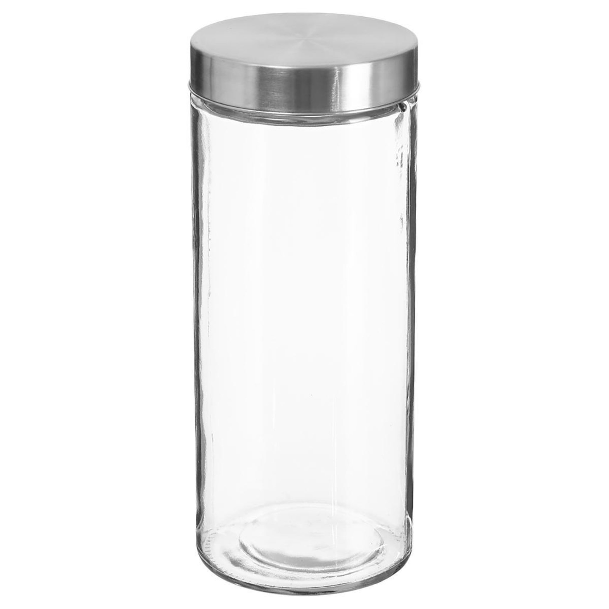FIVE Bocal en verre  guy  2l transparent & argent