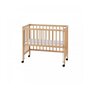 Voir la diapositive 1 : TISSI Lit bébé à barreaux cododo en hêtre massif naturel 40x90 cm