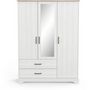 Voir la diapositive 5 : Demeyere Armoire de chambre - COTTAGE - Chene Kronberg / Blanc - 3 portes - 148,6 x 57,1 x 199,6 cm
