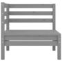Voir la diapositive 5 : VIDAXL Salon de jardin 4 pcs Gris Bois de pin massif