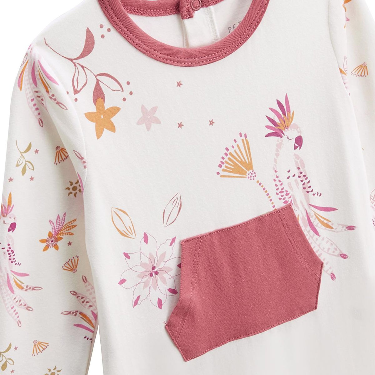 Petit Béguin Pyjama bébé à pieds retroussables Fiesta