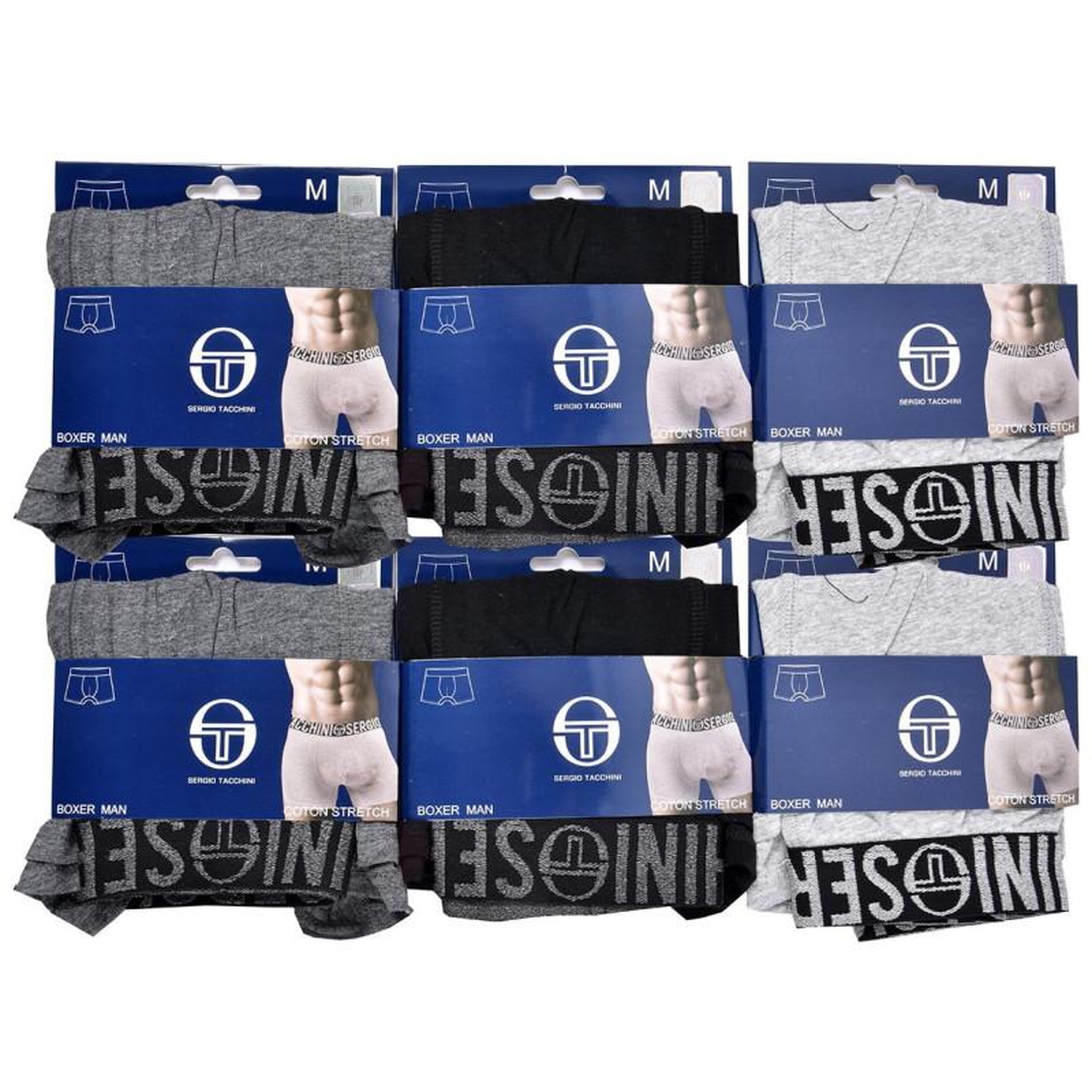 Voir la diapositive 3 : SERGIO TACCHINI Boxer Homme SERGIO TACCHINI Lot de 6