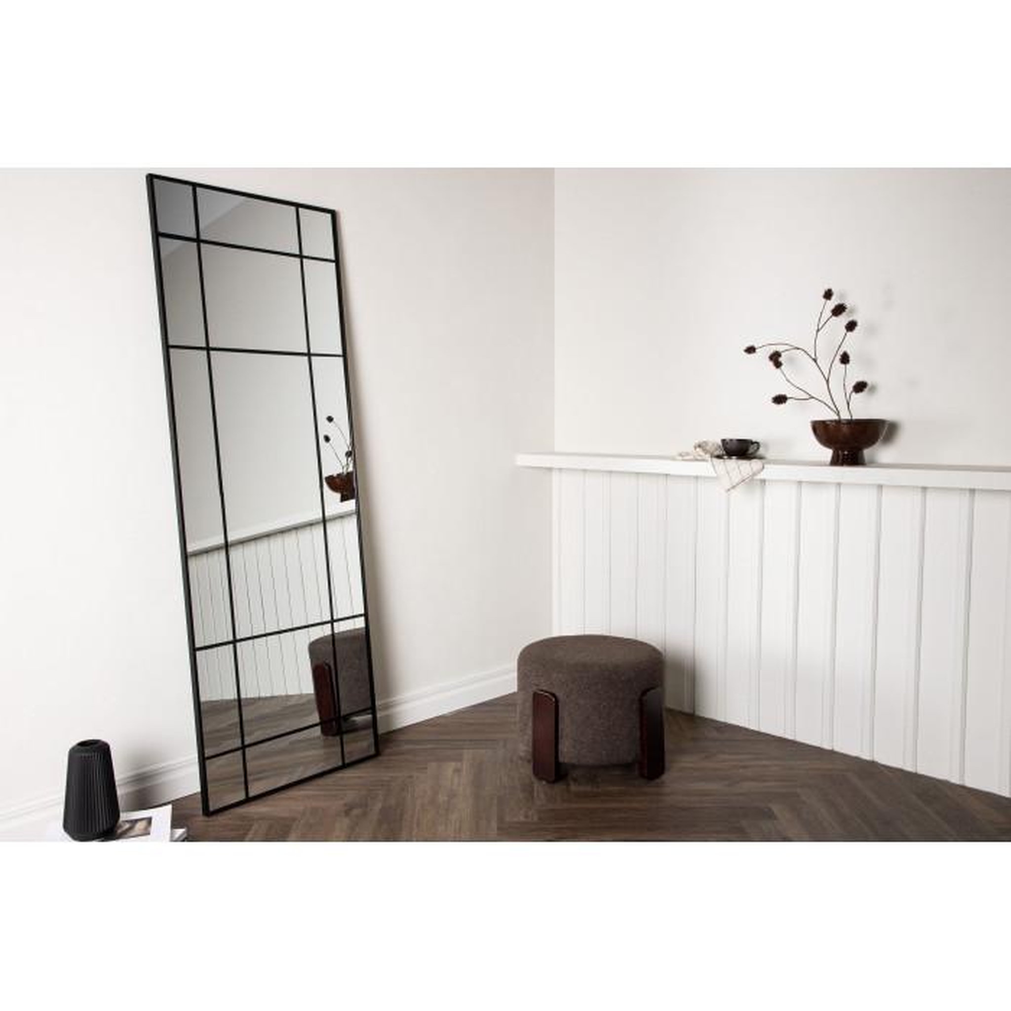 Voir la diapositive 5 : Paris Prix Miroir Mural Déco  Lake  180cm Noir