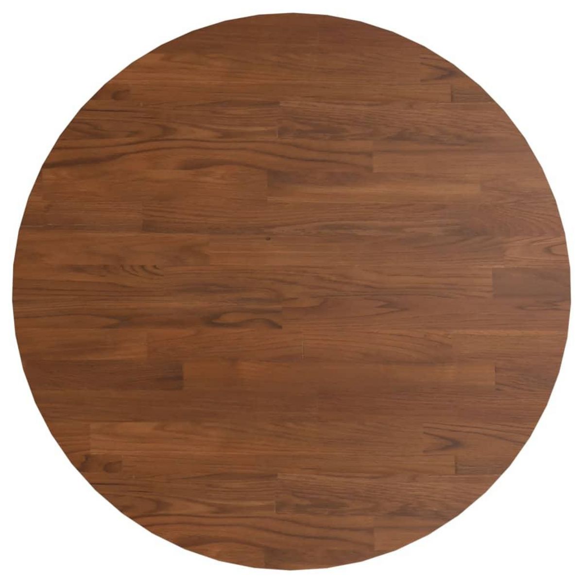 VIDAXL Dessus de table rond Marron fonce Ø60x1,5cm Chene massif traite