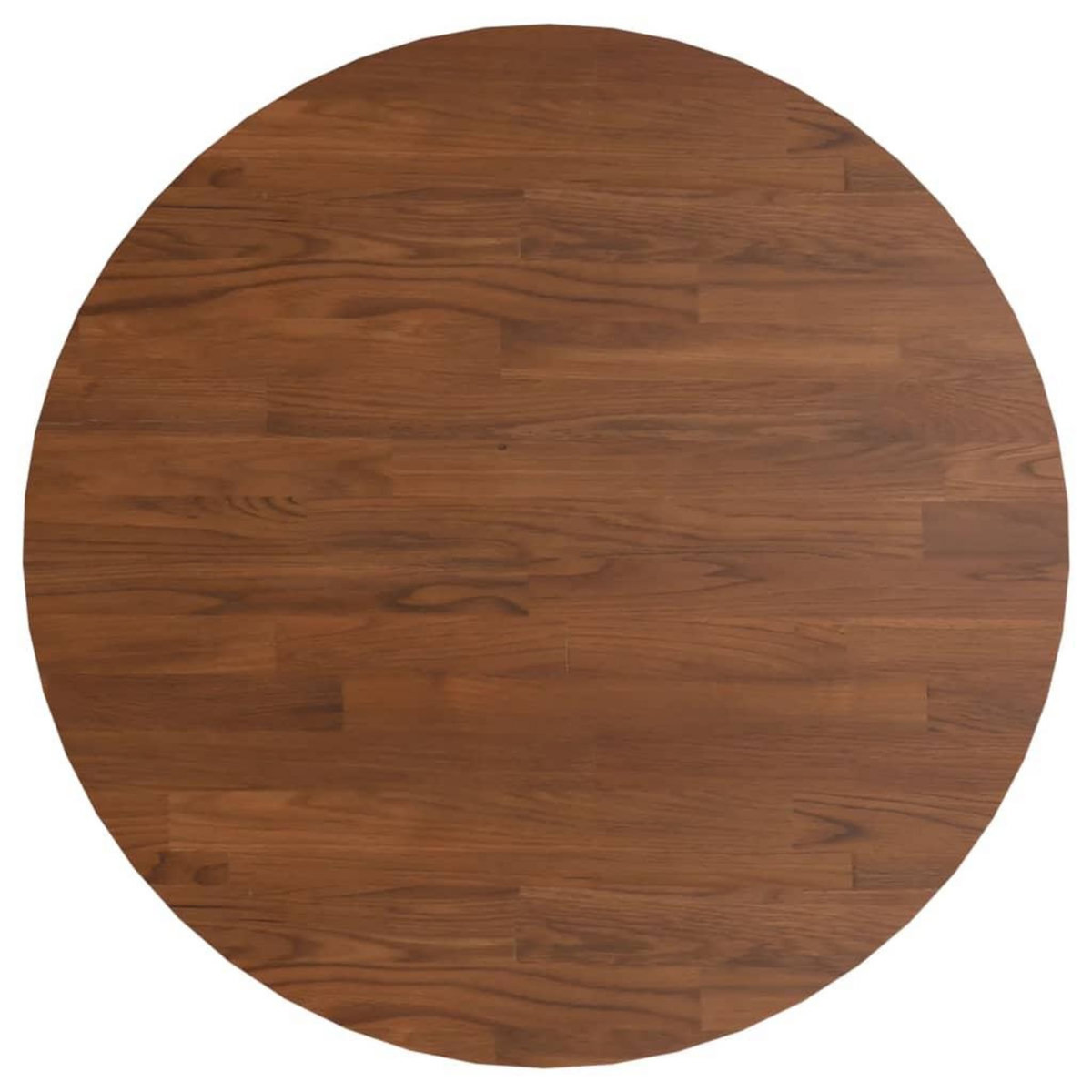 VIDAXL Dessus de table rond Marron fonce Ø60x1,5cm Chene massif traite