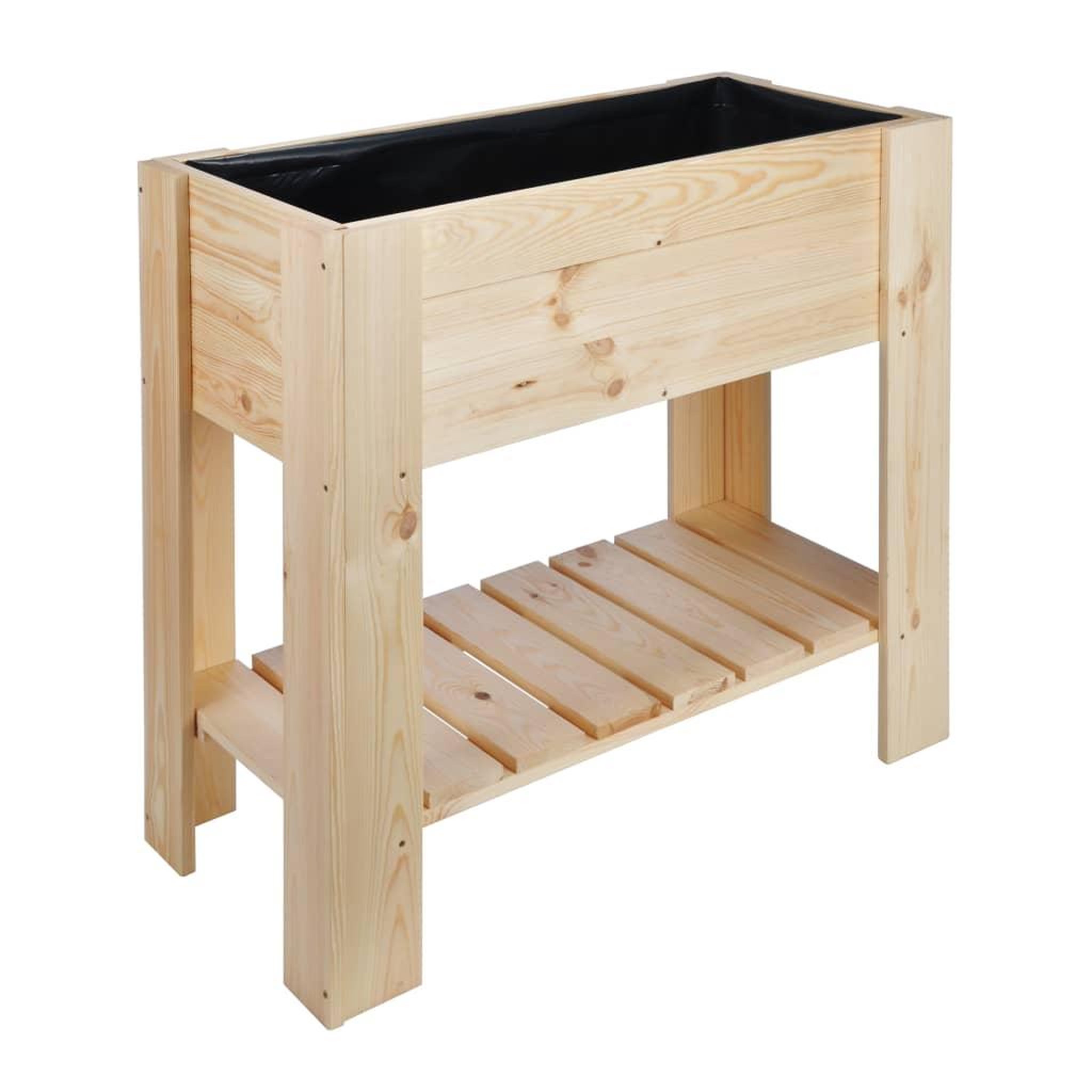 Voir la diapositive 1 : HI HI Jardiniere surelevee 92 x 41 x 80 cm Bois de pin
