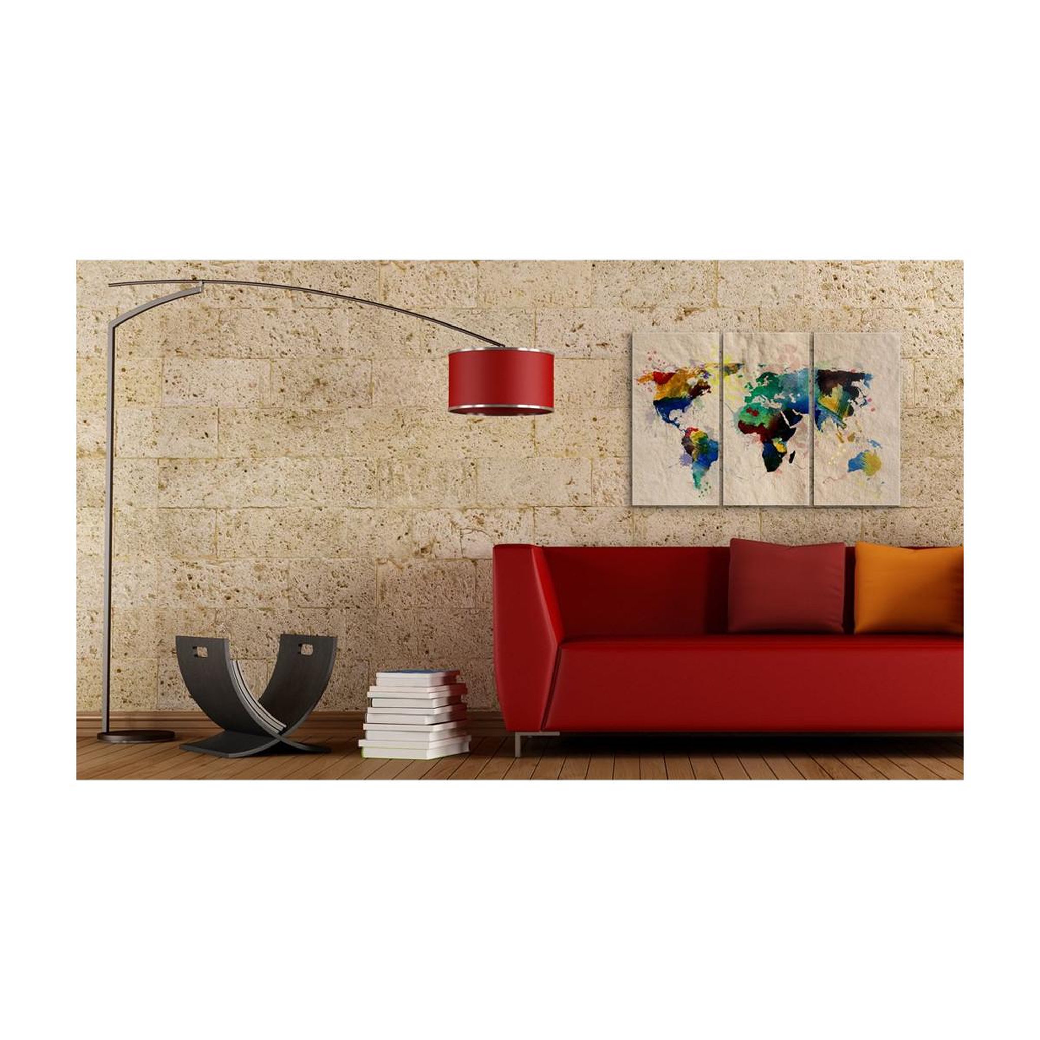 Voir la diapositive 2 : Paris Prix Tableau imprimé 3 panneaux  monde de couleurs