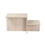 Voir la diapositive 5 : TOILINUX Table basse effet travertin HARMONY - Beige