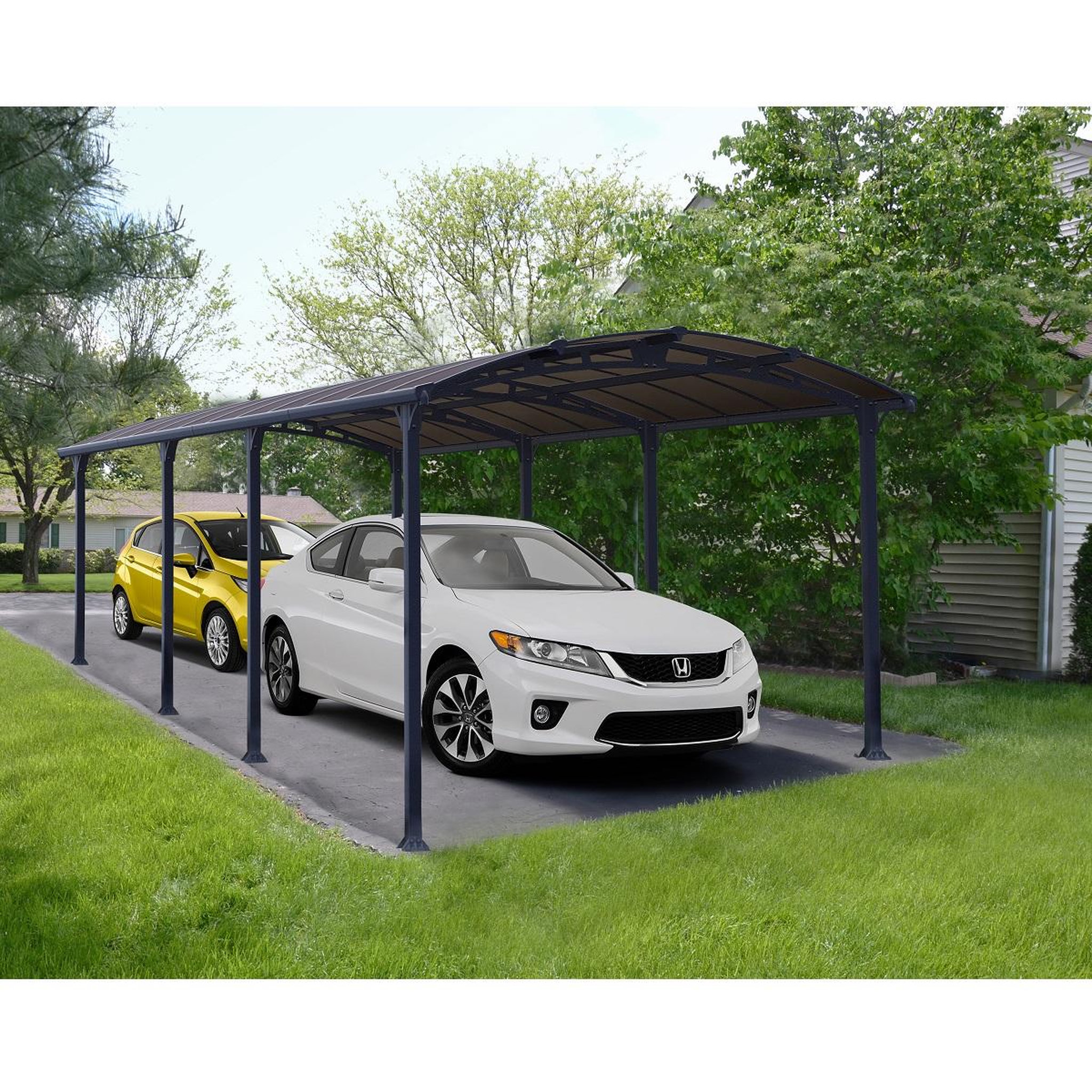 Canopia by PALRAM Carport en aluminium ARCADIA 8500 - 26,4 m² - gris