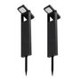 Voir la diapositive 3 : Lumisky Lot de 2 balises solaires BRITY Noir ABS H49cm