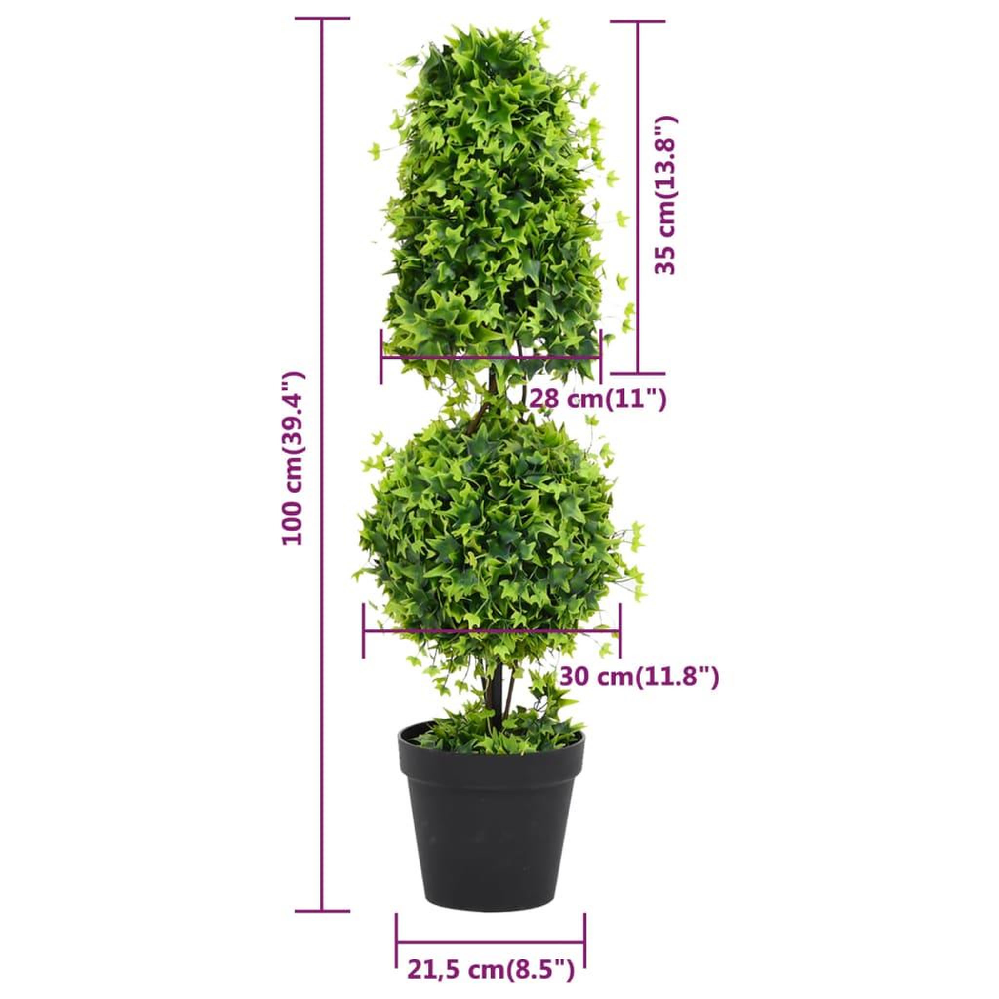 Voir la diapositive 6 : VIDAXL Plante de buis artificiel avec pot Vert 100 cm