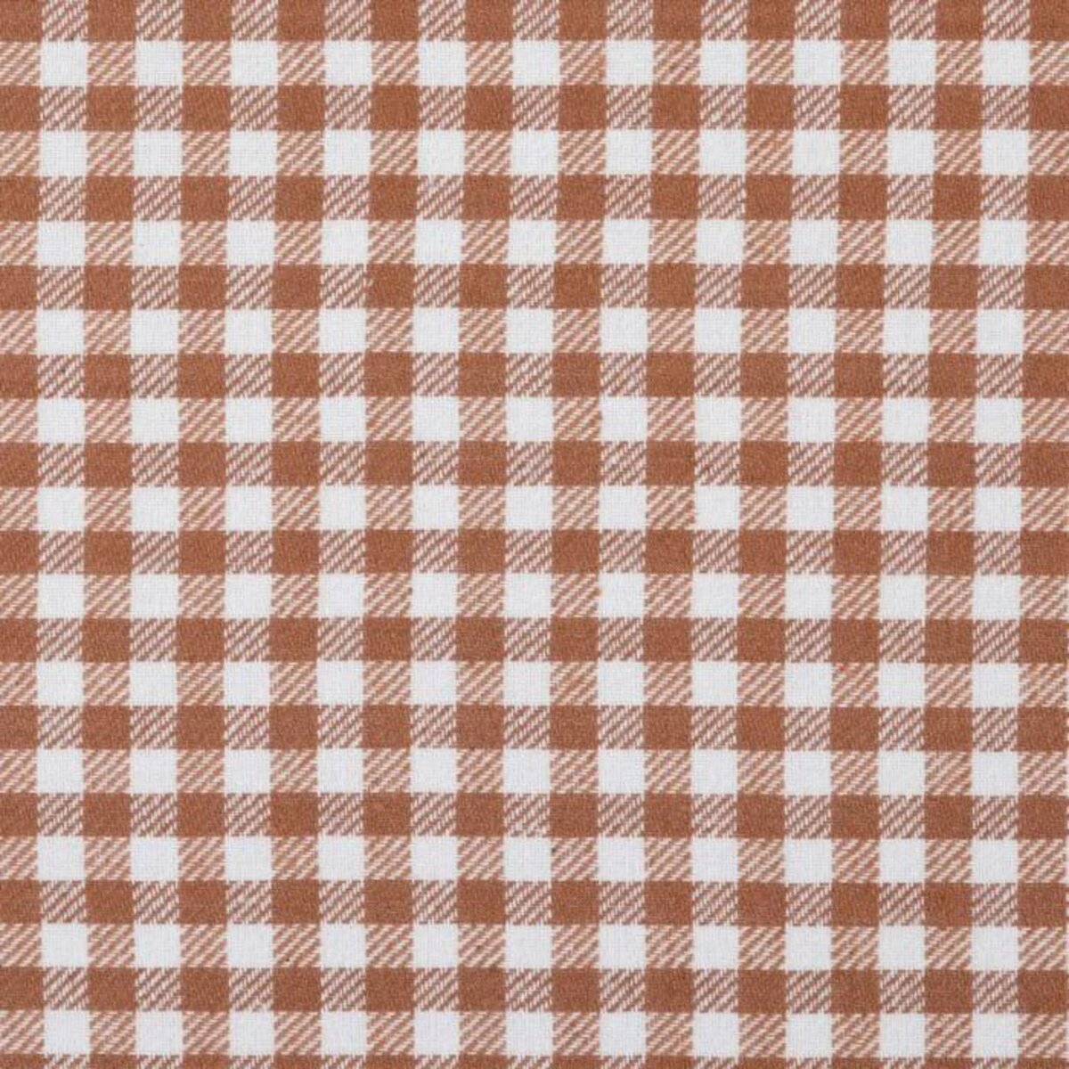 ATMOSPHERA Nappe Vichy en Coton  Floral  150x250cm Marron