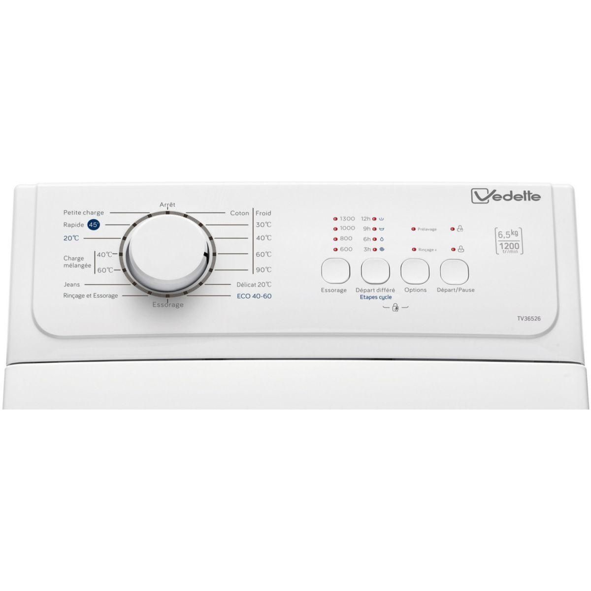 Vedette Lave linge top TV36526