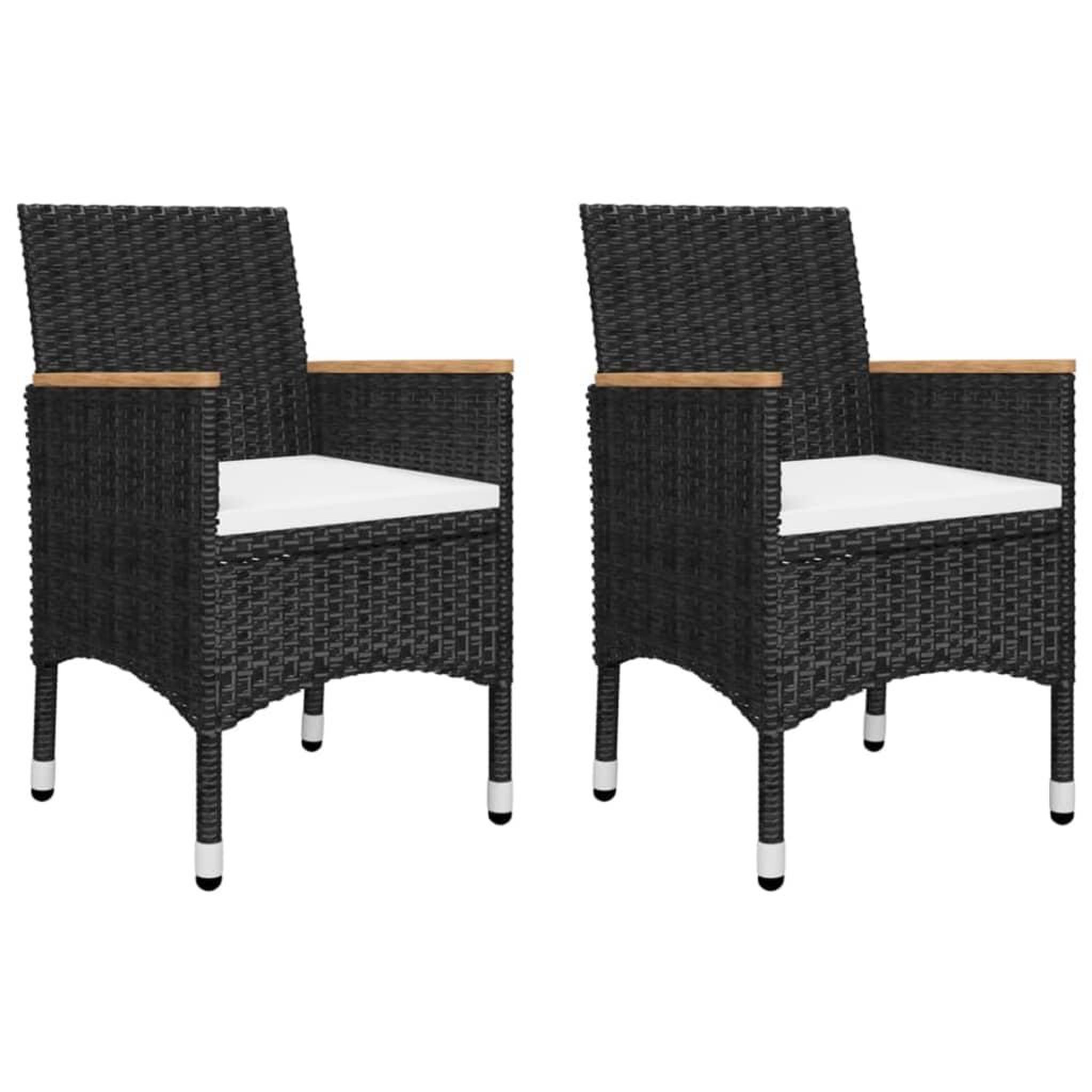Voir la diapositive 2 : VIDAXL Ensemble a manger de jardin 5 pcs Noir