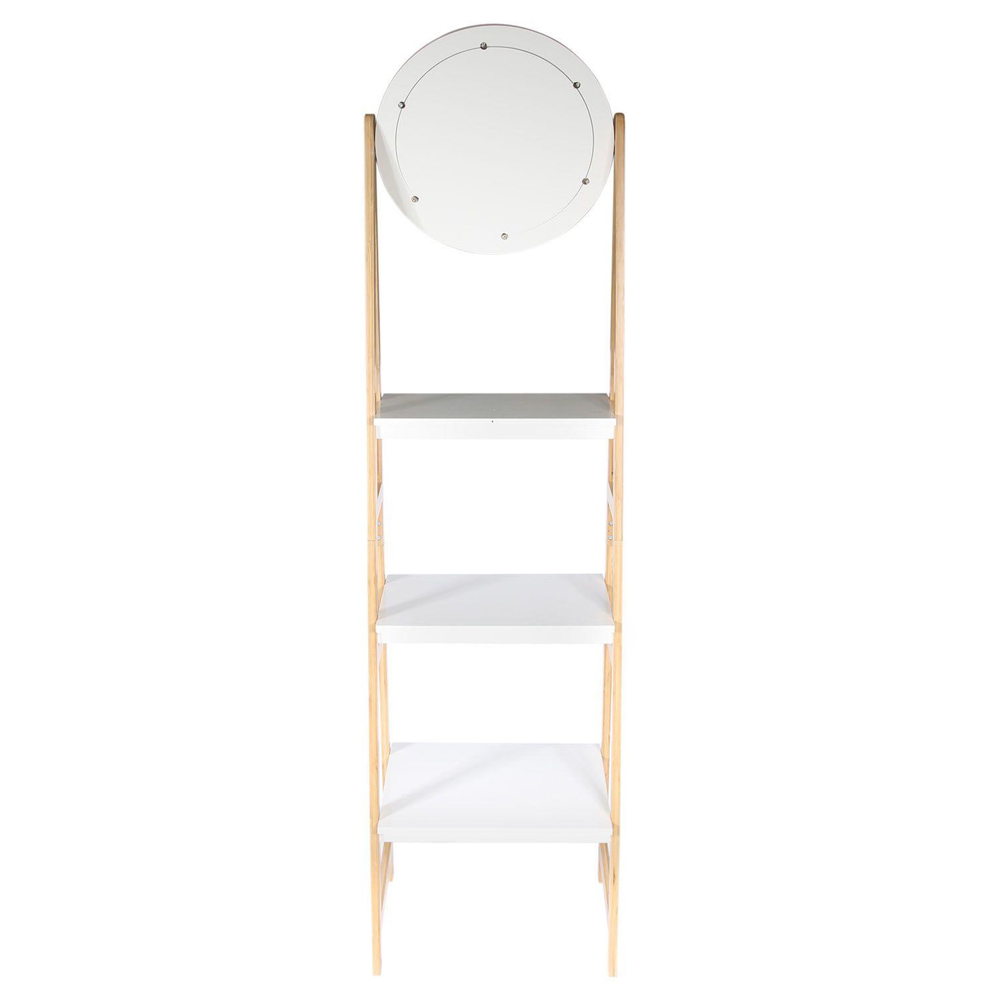 Voir la diapositive 4 : The Home Deco Factory Etagère de salle de bain design scandi copenhague - l. 43 x h. 163 cm - blanc